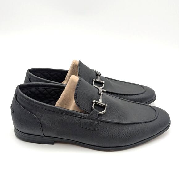 Steve Madden Mez Almond Toe Slip-On Loafer Shoes Men's Black Size US8 EU41 - Picture 3 of 13